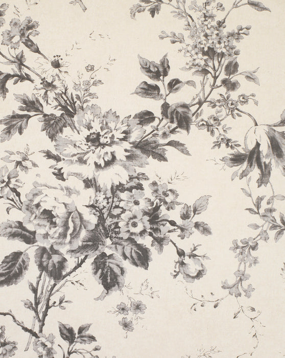 Alderney Charcoal on Natural Wallpaper