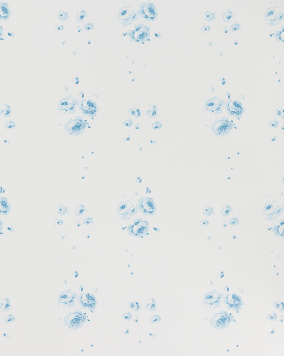 Light blue floral pattern on a white background