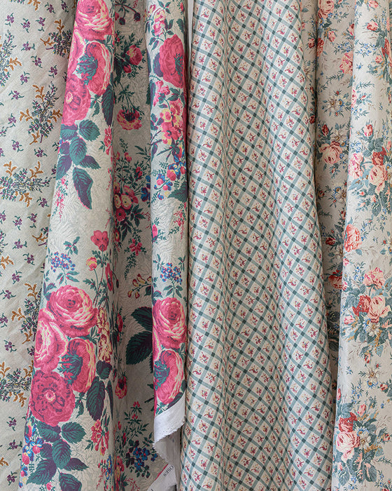 Sprig Rose Stone on White Linen