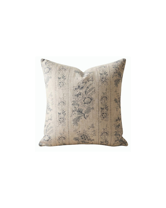 Decorative pillow with floral pattern on a white background