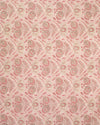 A fabric with a floral pattern in pink and white colors.