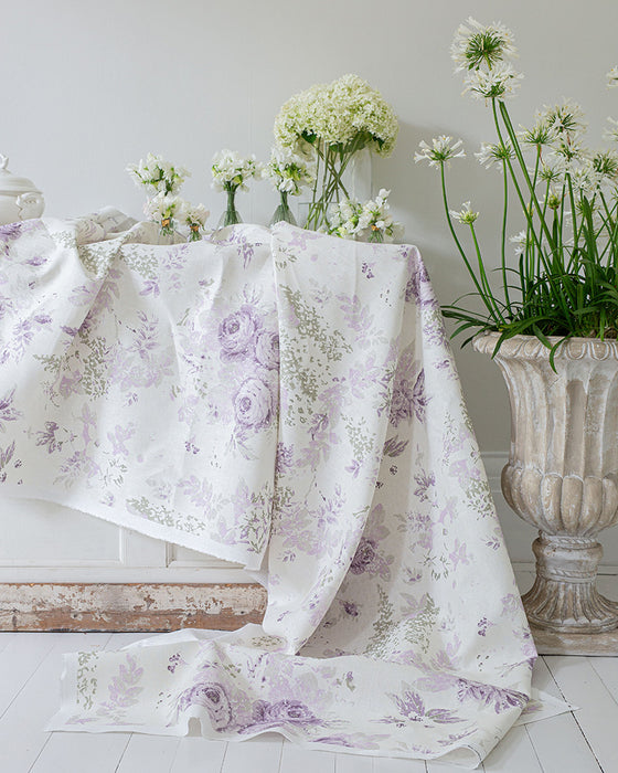 Mary Lilac on White Linen