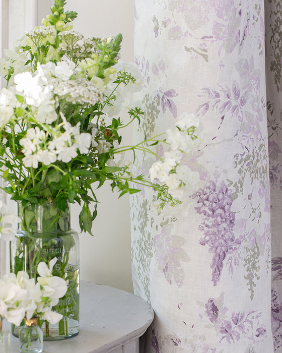Mary Lilac on White Linen