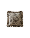 Decorative pillow with floral pattern on a white background
