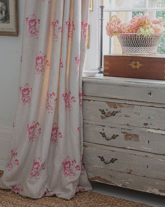 Hatley Berry Red on Natural Linen