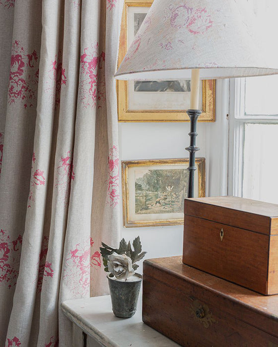 Hatley Berry Red on Natural Linen