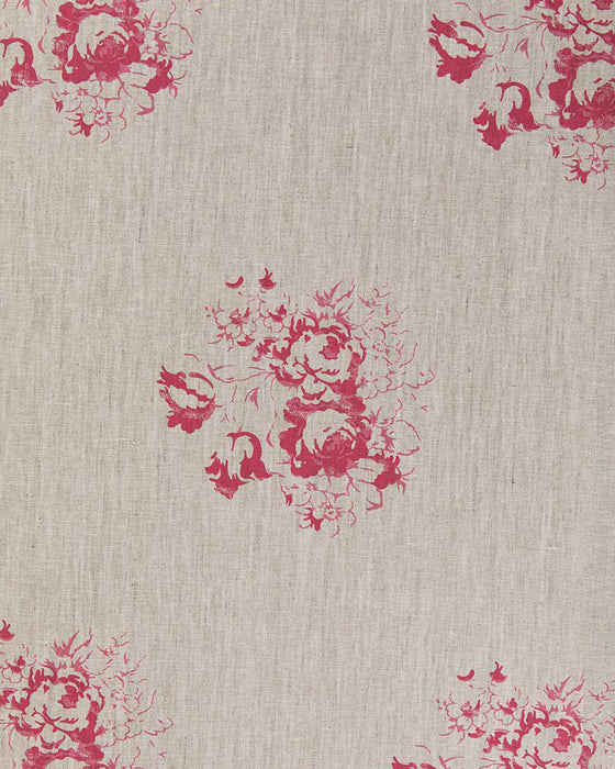 Hatley Berry Red on Natural Linen