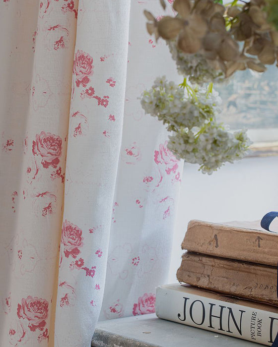 Podge Raspberry on White Linen