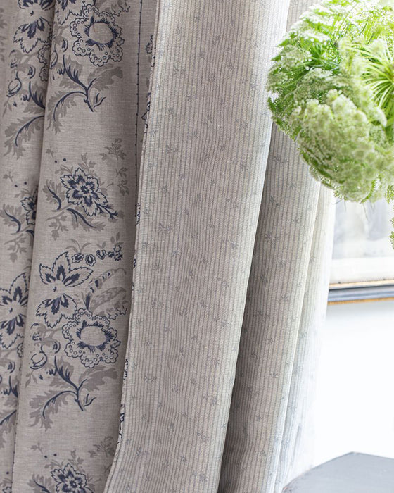 Metro French Blue on Natural Linen