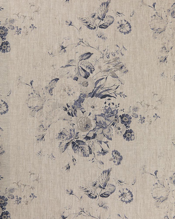 Constance Navy on Natural Linen