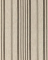A striped fabric with charcoal gray lines on a natural linen background.