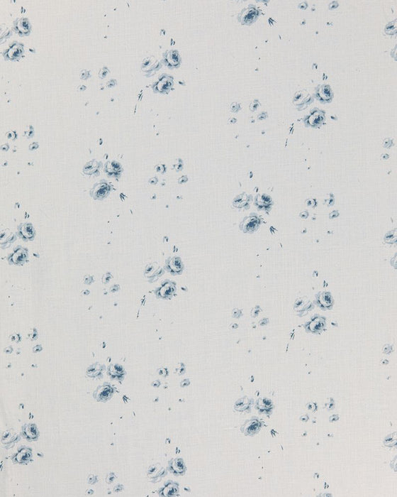 Catherine Rose Blue on White Linen