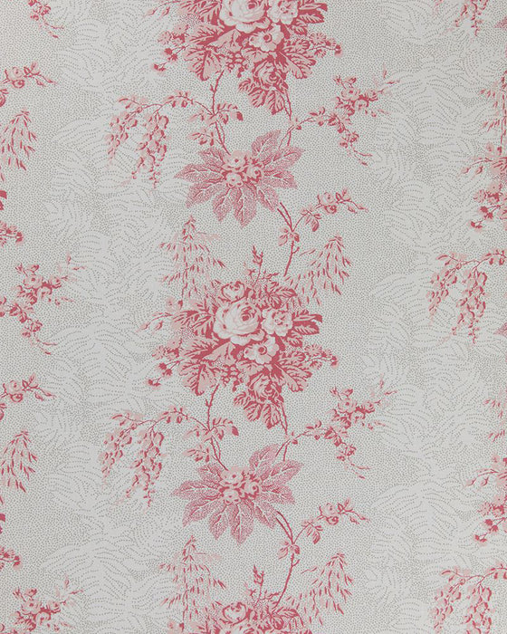 Charlotte Raspberry on White Linen