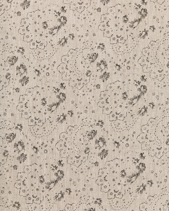New Penny Charcoal on Natural Linen