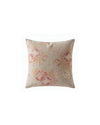 Decorative pillow with floral pattern on a white background