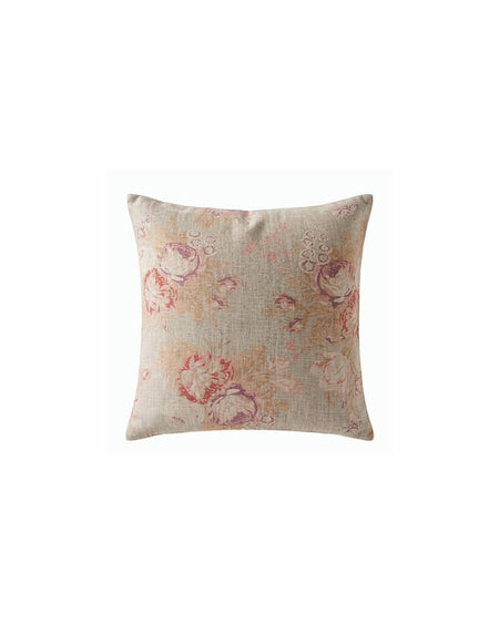 Decorative pillow with floral pattern on a white background
