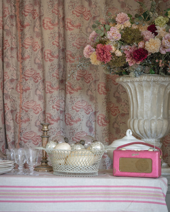 Betsy Raspberry on White Linen