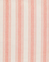 Fabric with pink and white vertical stripes on a plain background
