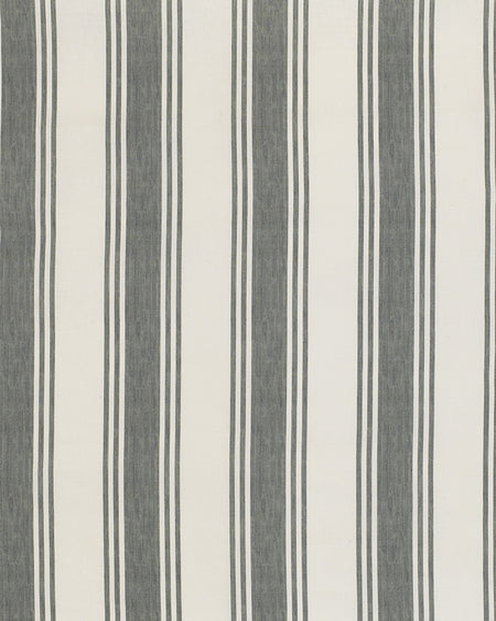 Textile with gray and white vertical stripes on a plain background