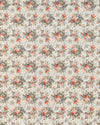 Floral patterned fabric with small flowers on a light background