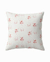 Floral-patterned pillow on a white background