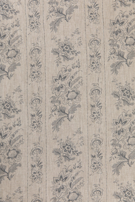 Cushion in India Rose French Blue on Natural Linen
