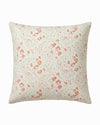 Floral patterned pillow on a white background